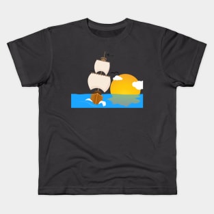 Pirate Boat Kids T-Shirt